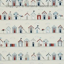 BEACH HUTS NEW DESIGN made to measure curtains by CURTAIN EXPRESS