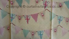 BUNTING made to measure curtains by FRYETTS FABRICS