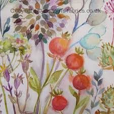 HEDGEROW CURTAIN FABRIC 53% LINEN 47% COTTON made to measure curtains by VOYAGE DECORATION